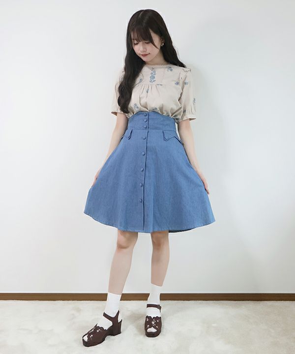 beige×blue / 162cm