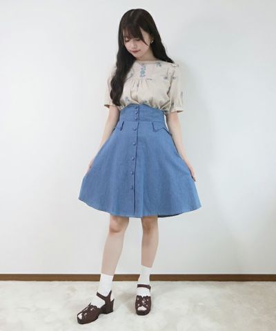 beige×blue / 162cm