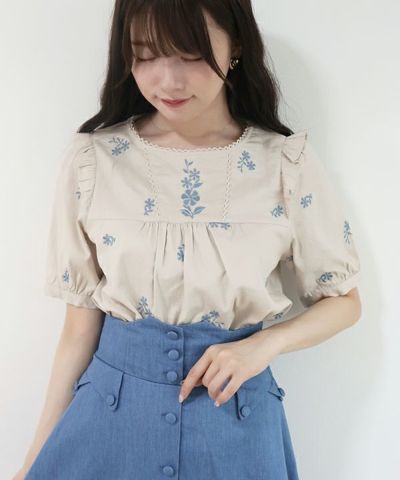 beige×blue / 162cm