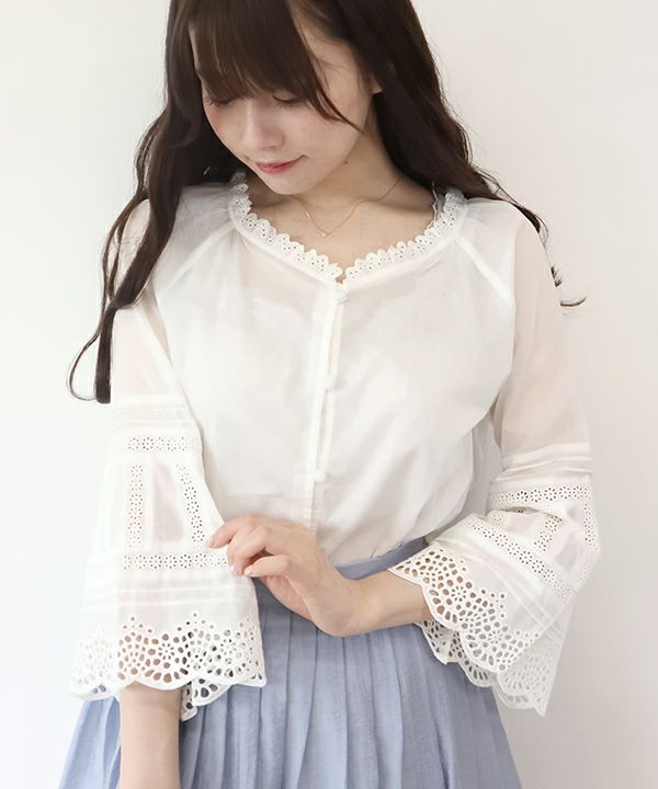 LOHEN ベルスリーブブラウス LOHEN ベルスリーブブラウス ローヘン LOHEN ベルスリーブ