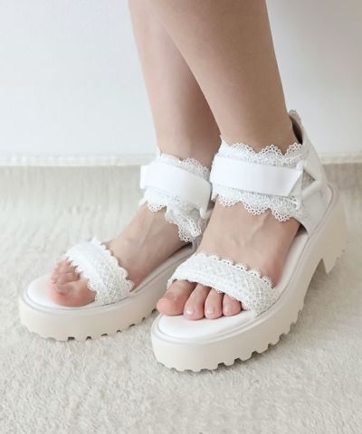 Velcro sneaker sandals with lace / F i.n.t [38AA02d005]