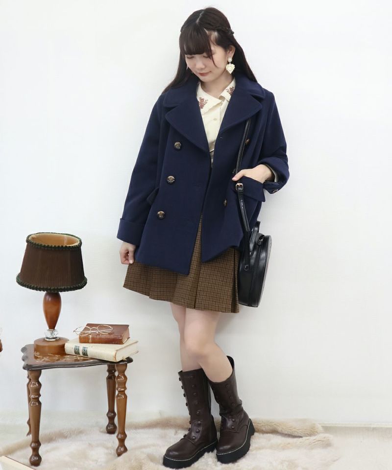 ダブル釦Aラインピーコート/F i.n.t [39AD03j002] | F i.n.t公式通販サイト