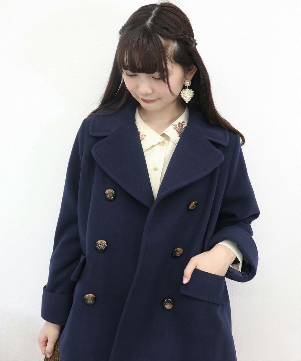 ダブル釦Aラインピーコート/F i.n.t [39AD03j002] | F i.n.t公式通販サイト