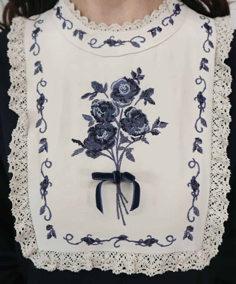 値下げ交渉◎新品未使用タグ付きフィント 絵画風ヨーク刺繍ワンピース　ネイビー 楽天市場】絵画風ヨーク刺繍ワンピース／フィント : 丸井（マルイ