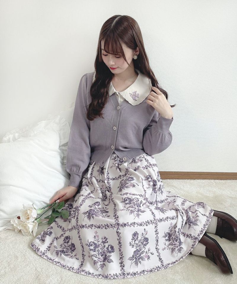 F i.n.t - 花【試着のみ】F i.n.t スカート+ブラウス 小花柄シアーシャーリングブラウス/F i.n.t [53AF02h012] | F