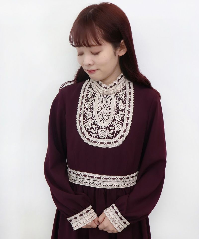 はしごリボンレースヨークワンピース/an another angelus Limited