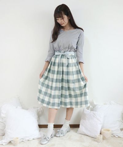 Gingham Check Docking Dress / F i.n.t HOME [38HE02i009]