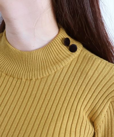 yellow / button up