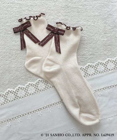 Logo Ribbon Mellow Socks / Pompompurin / Fi.n.t [39AB06e005]