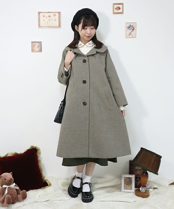 チェックツイードオーバーコート/F i.n.t [39AD03j005] | F i.n.t公式