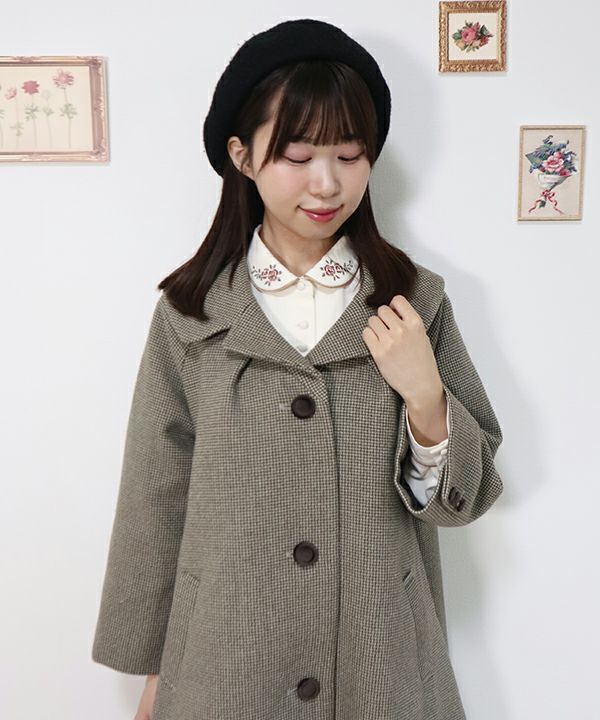 チェックツイードオーバーコート/F i.n.t [39AD03j005] | F i.n.t公式