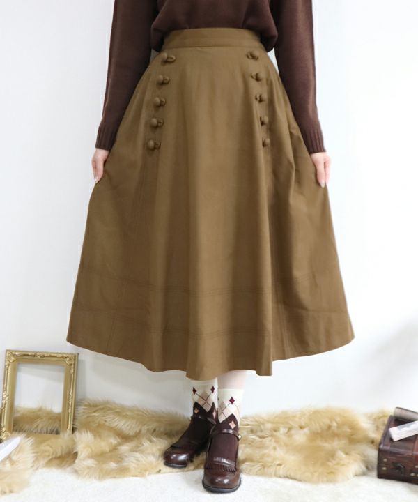 □ナポレオン風ボリュームタックスカート/an another angelus Limited