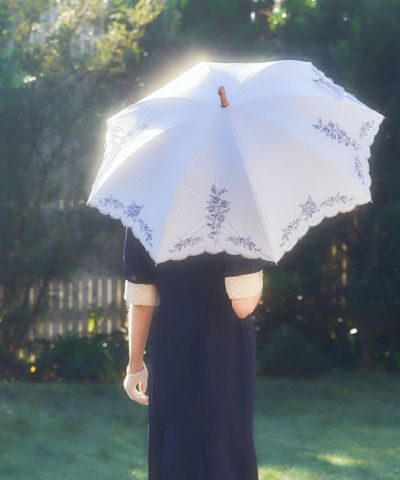 単色ローズ刺繍日傘/an another angelus [41BB12a001]