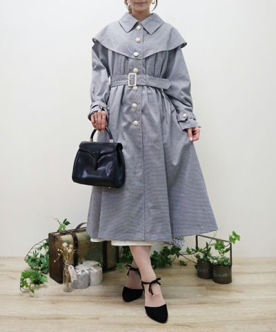 □Yoke cape trench coat/an another angelus [41BD03j001]