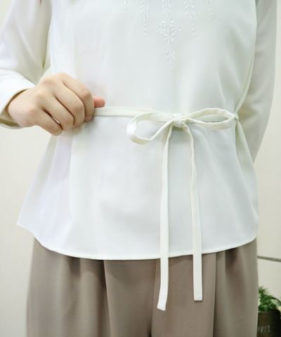 off white / waist ribbon