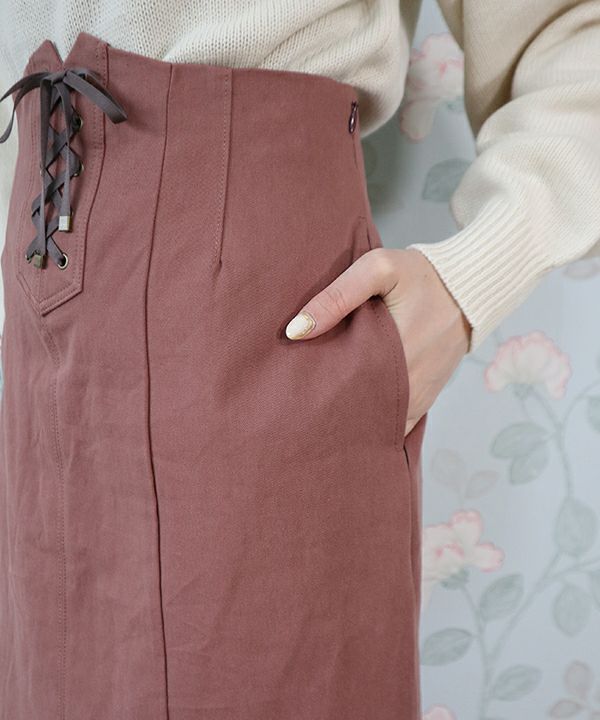 pink brown / サイドポケット