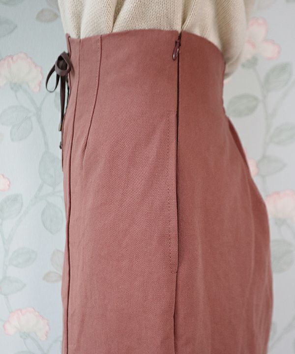 pink brown / side zipper