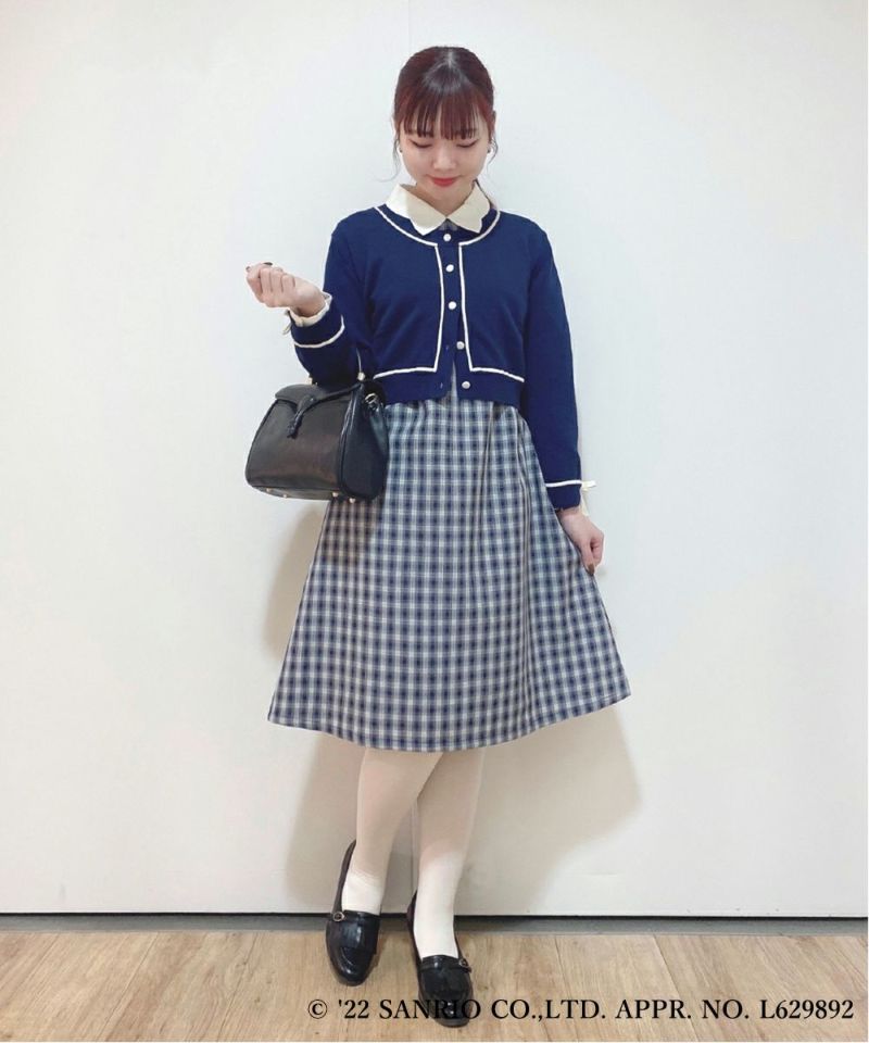 navy × white / 154cm / When the ribbon tie is removed