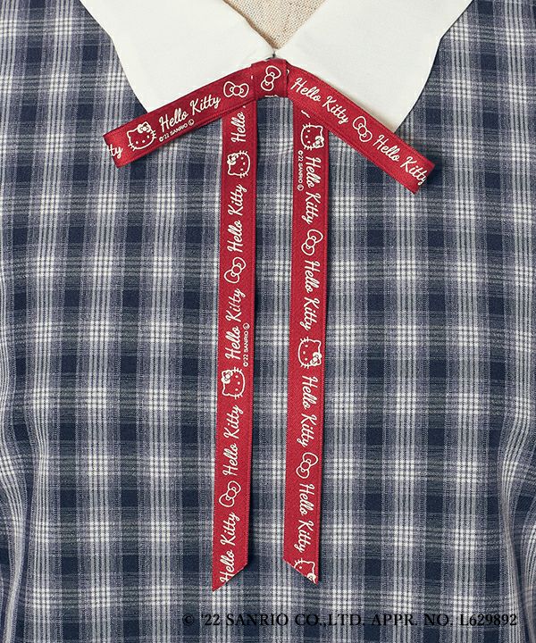 Ribbon up (navy x white)