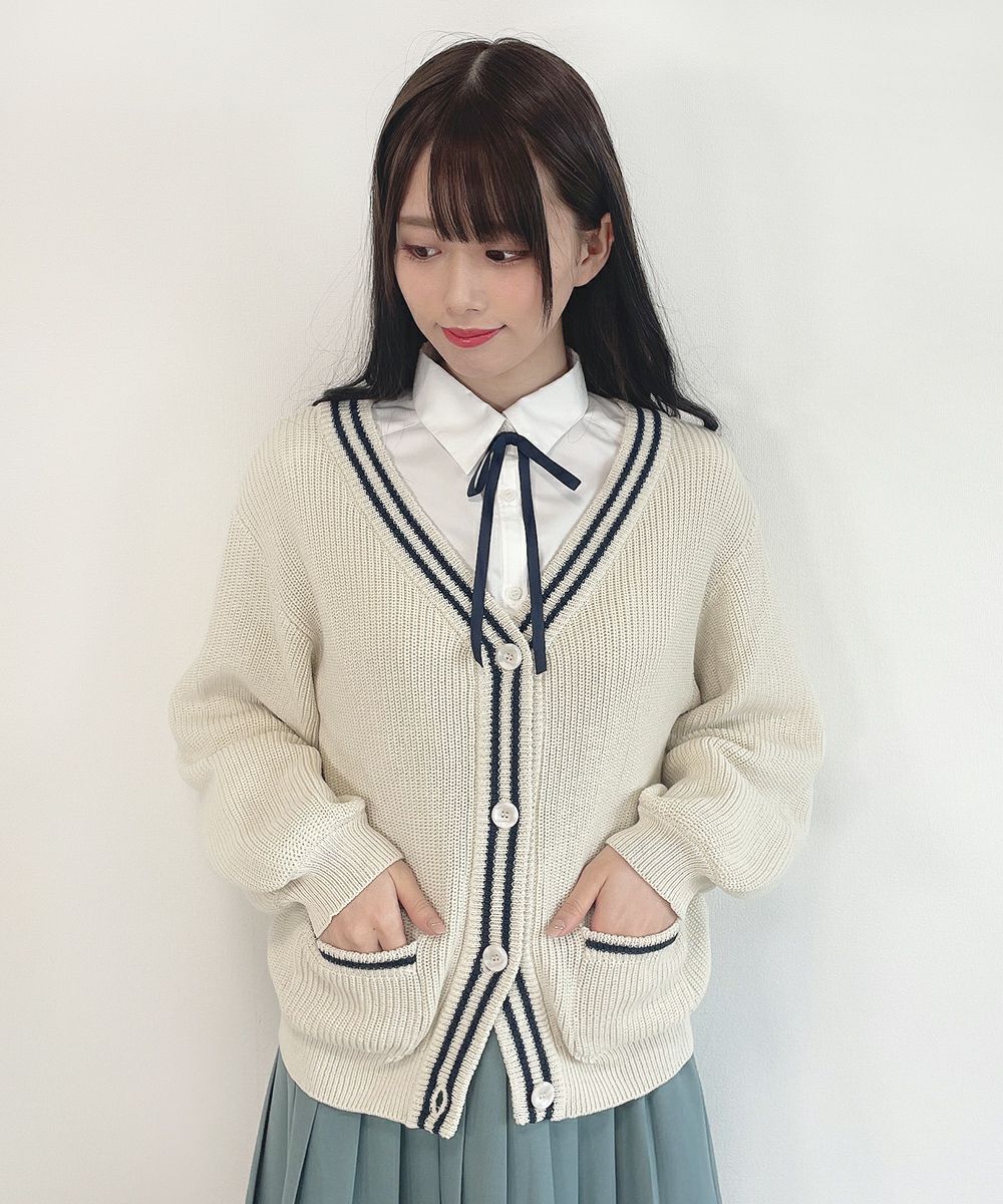 off white×navy / 162cm