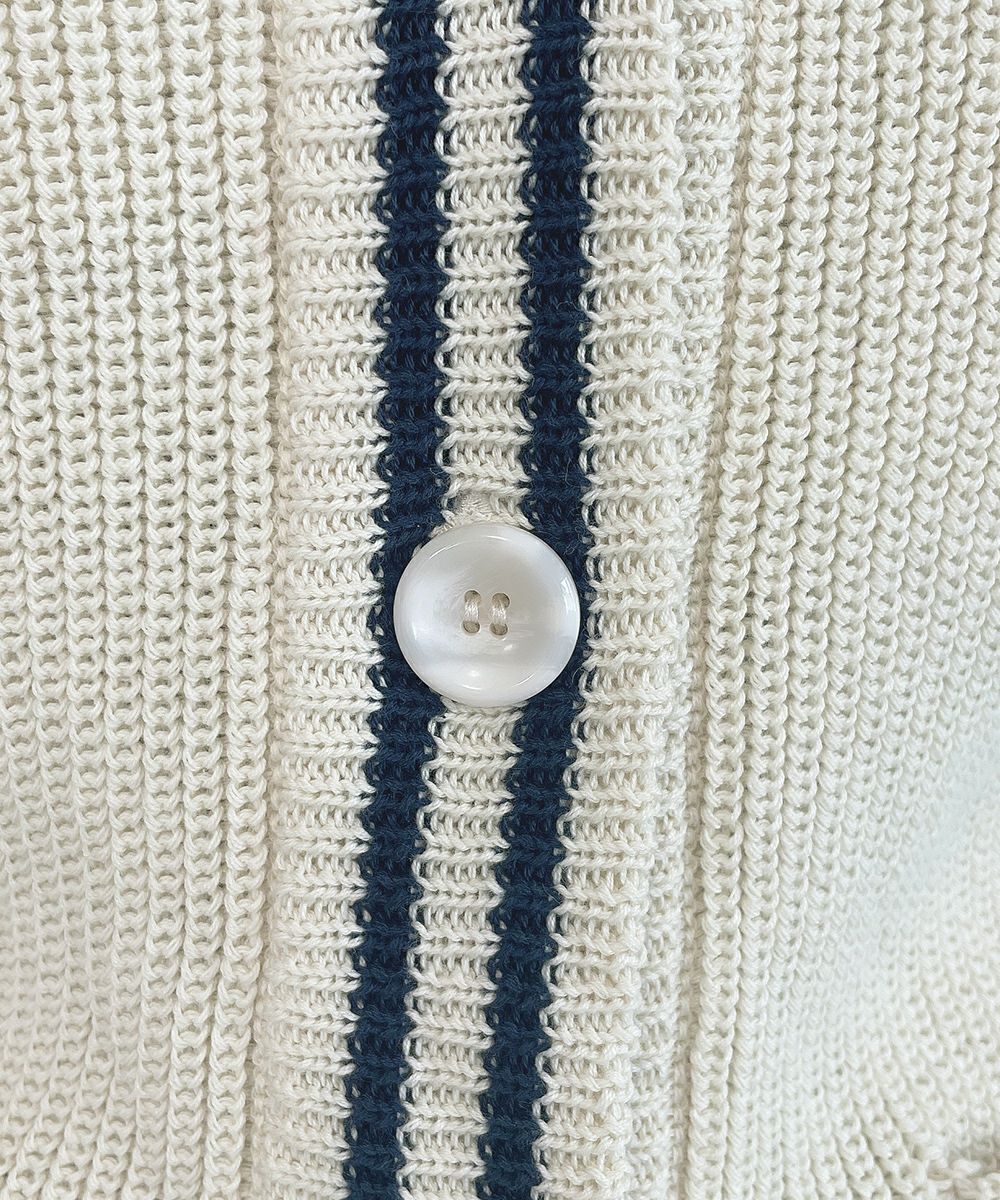 off white×navy / ボタン