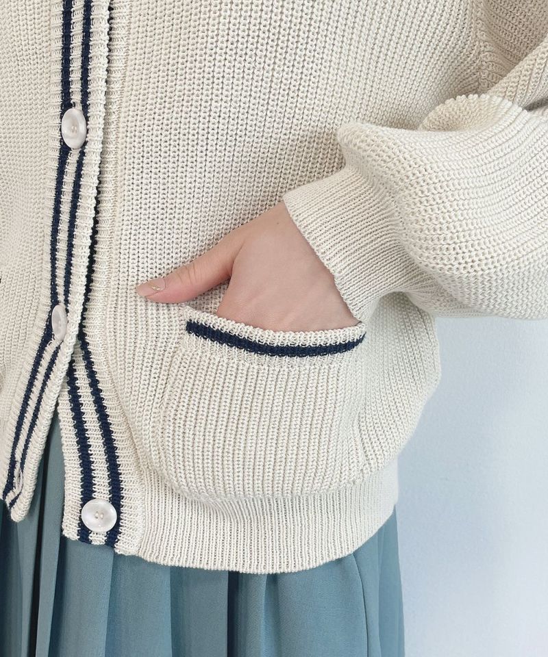 off white×navy / ポケット