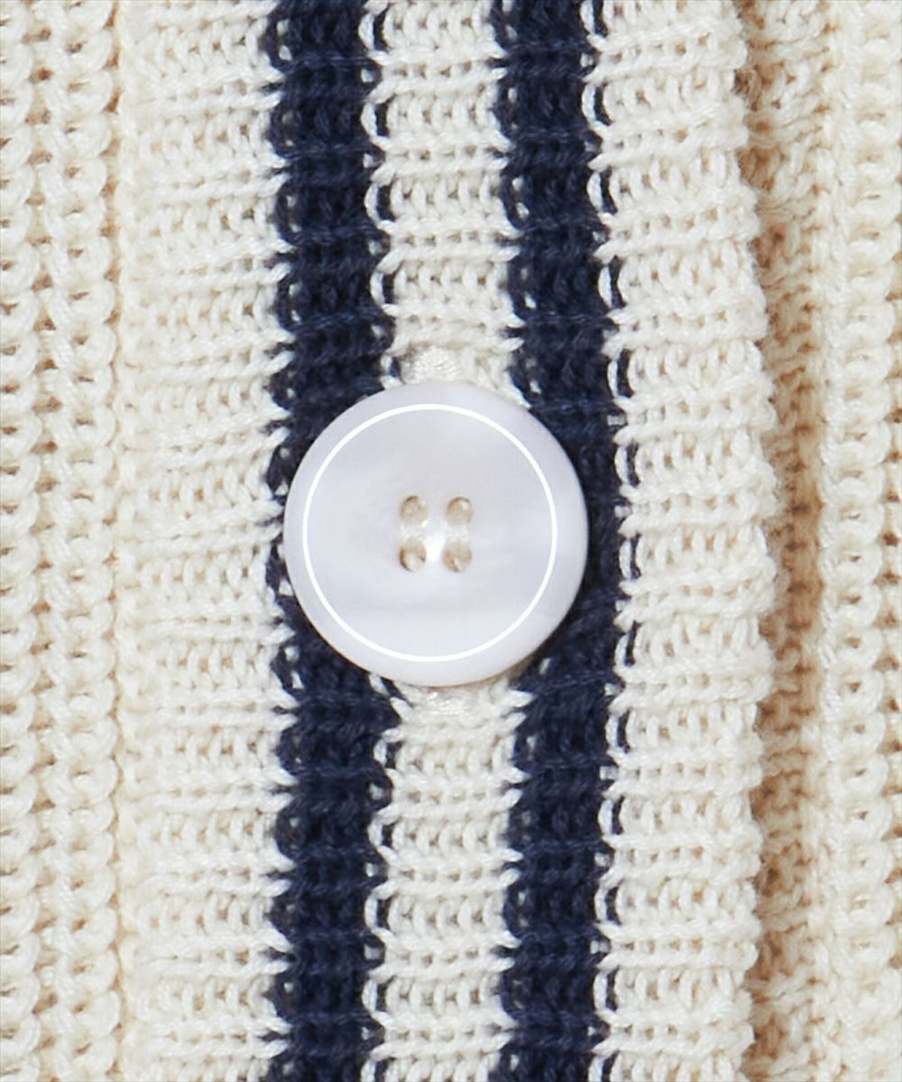 釦アップ (off white×navy)