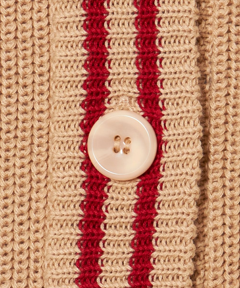 釦アップ (beige×red)