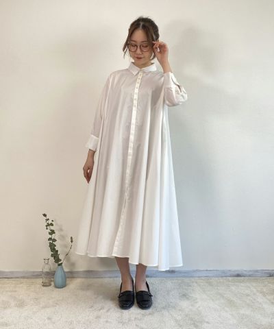 Drape flare shirt dress / COUPE LE COEUR [41PE03i001]