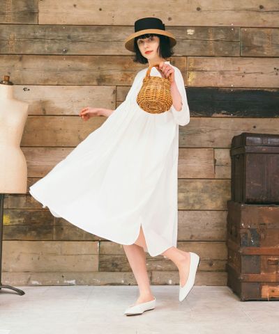 Pintuck Volume Shirt Dress / COUPE LE COEUR [41PE03i002]