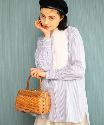 ピンタックヨークバンドカラーシャツ/COUPE LE COEUR [41PF01j002]