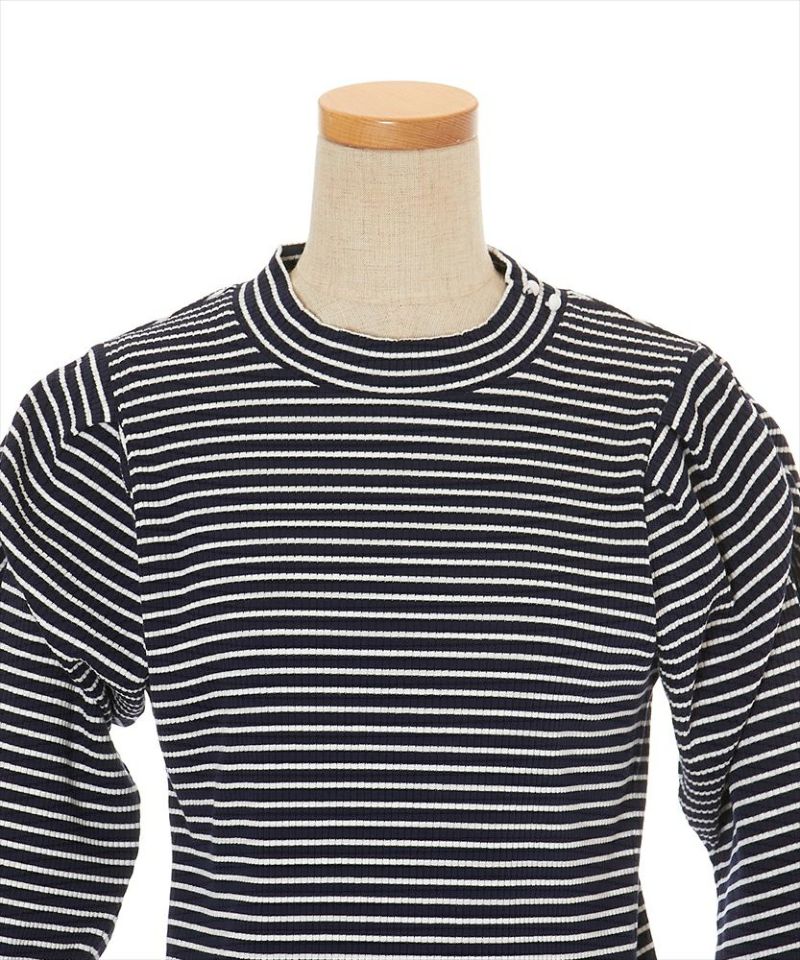 Front up (navy x white)