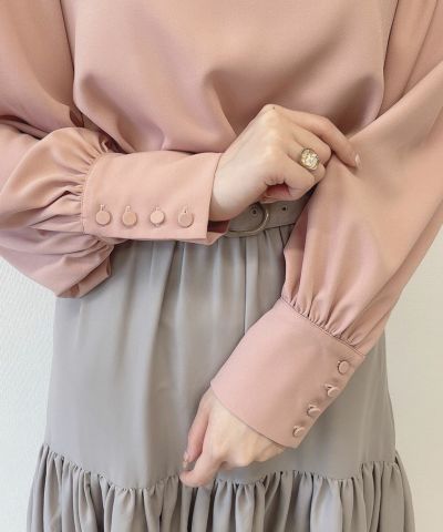 coral pink / 袖