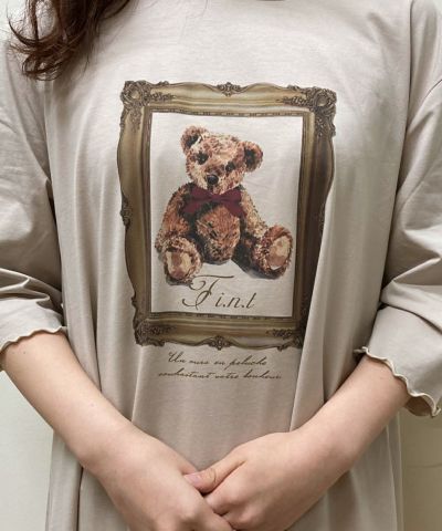 pink beige / print