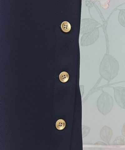 navy / button
