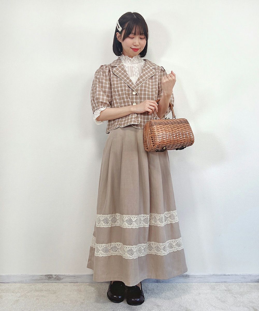 beige×white / 155cm