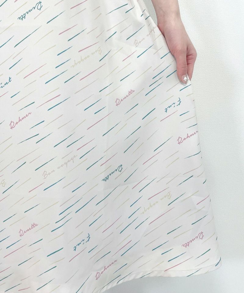 ivory × green / fabric