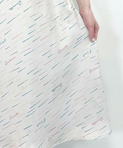 ivory × green / fabric