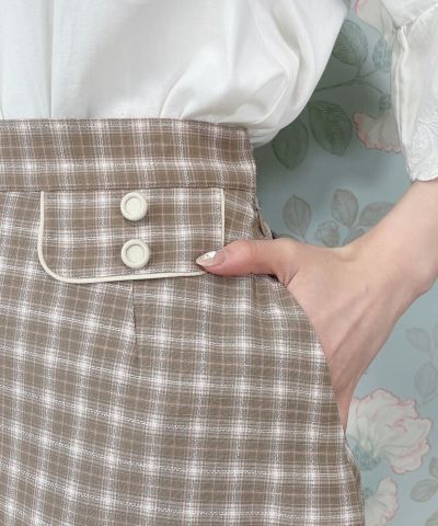 beige × white / side pocket