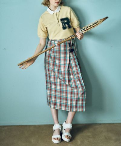 Lettered Patch Polo Shirt / F int [42AI07h014]