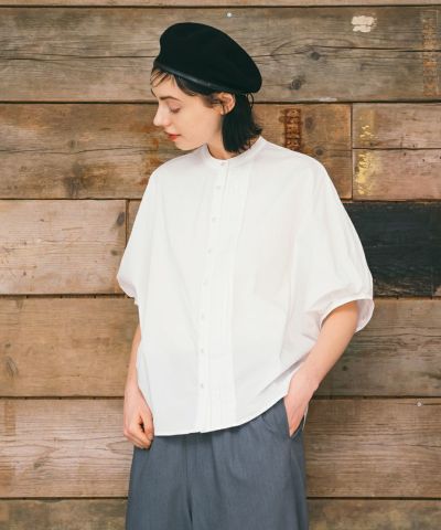Circle shirt with pin tuck / COUPE LE COEUR [41PF01g004]