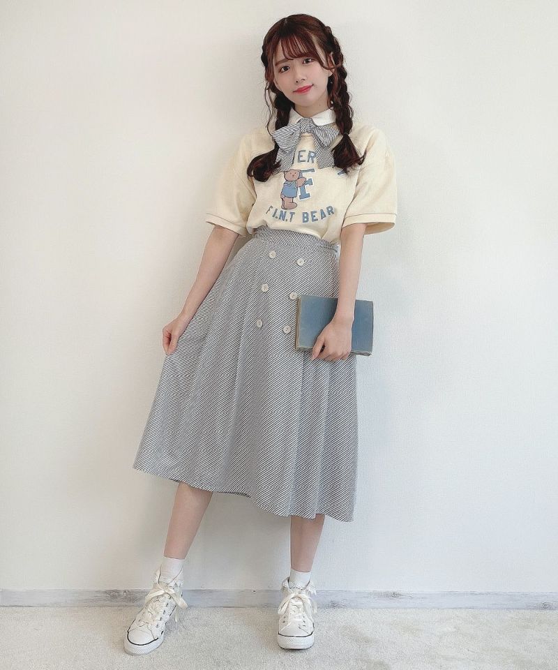cream / 162cm / layered with cut and sew