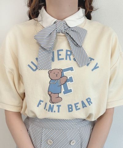 cream / 162cm / layered with cut and sew