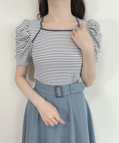 □Diamond cut power shoulder sleeve T/an another angelus [41BI02h002]