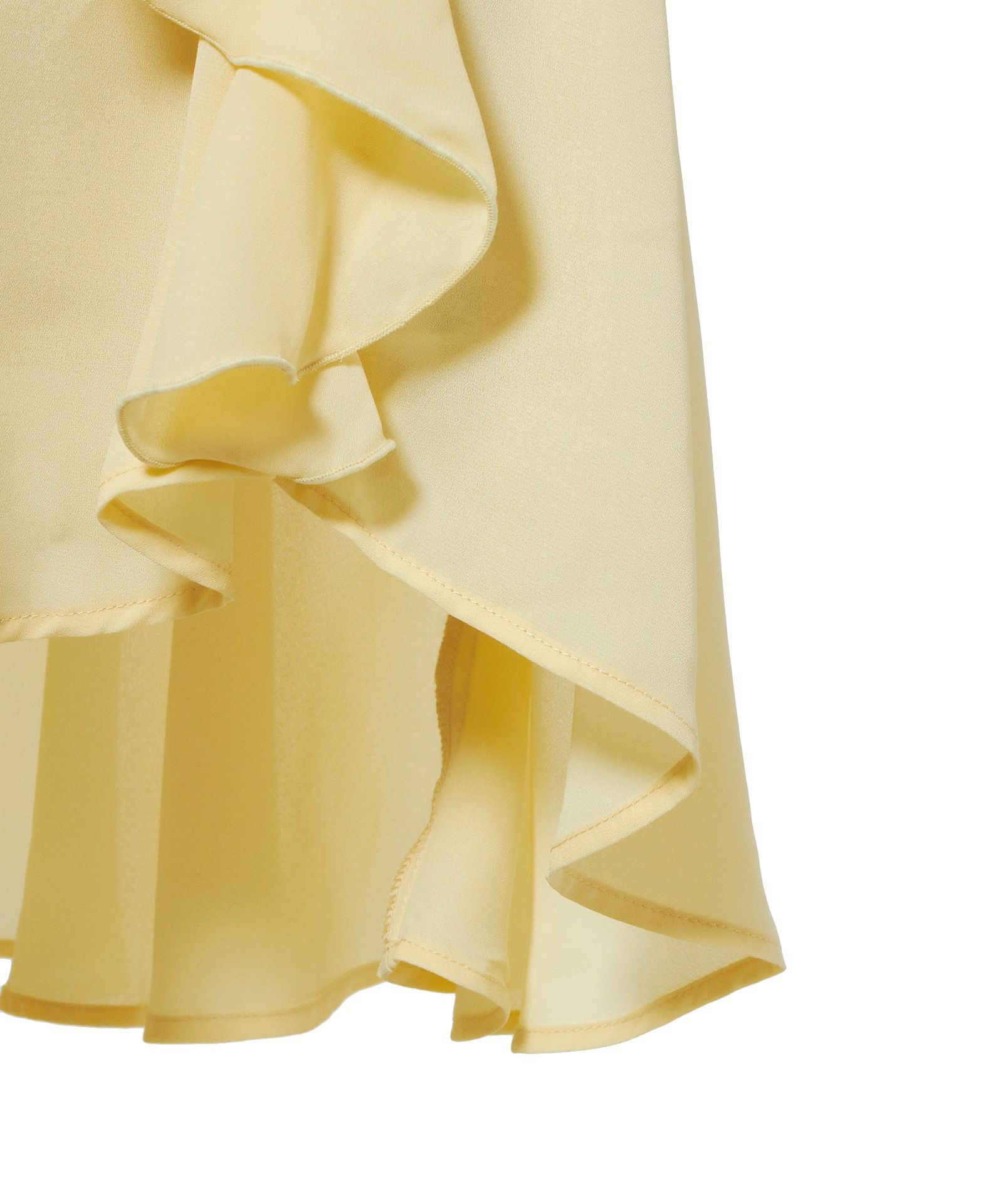 □フロントレースアップ異素材切替スカート/an another angelus