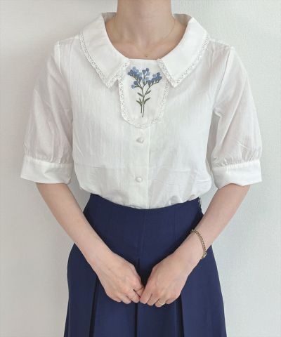 Blouse with statice embroidery lace / F int [42AF02h024]