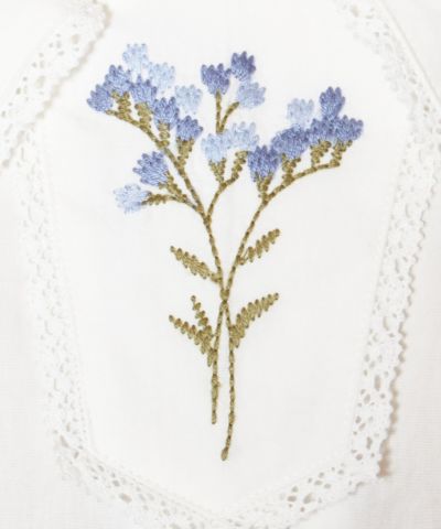 Embroidery up (off white x blue)