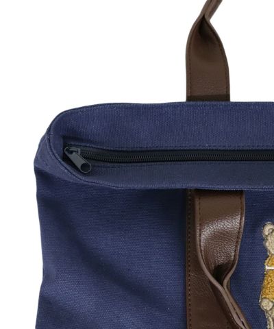 Zipper (navy×brown)