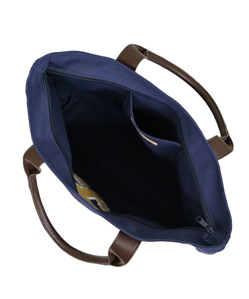 Open bag (navy×brown)
