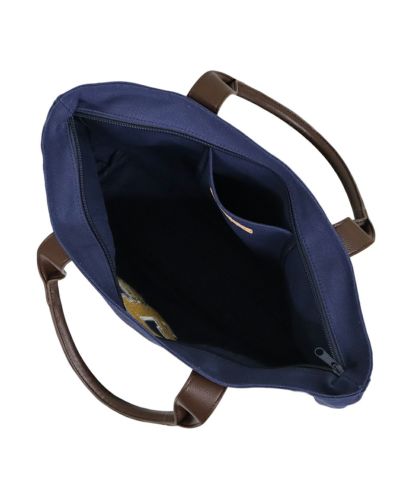 Open bag (navy×brown)